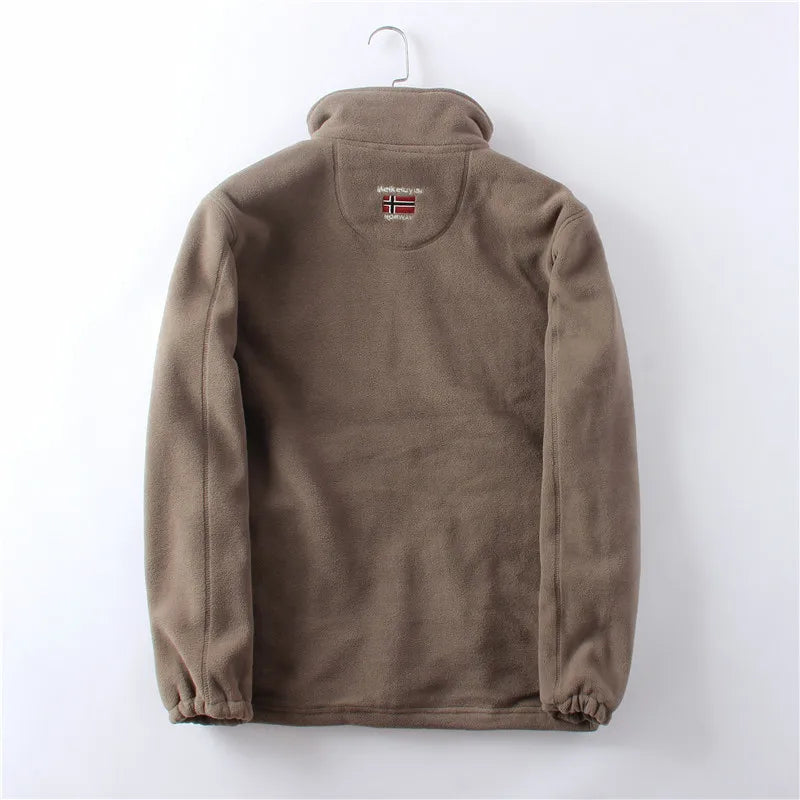 Drune | Lange Ärmel Fleece mit Reißverschluss Fleece Weste Jacke