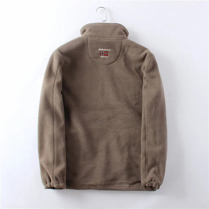 Drune | Lange Ärmel Fleece mit Reißverschluss Fleece Weste Jacke
