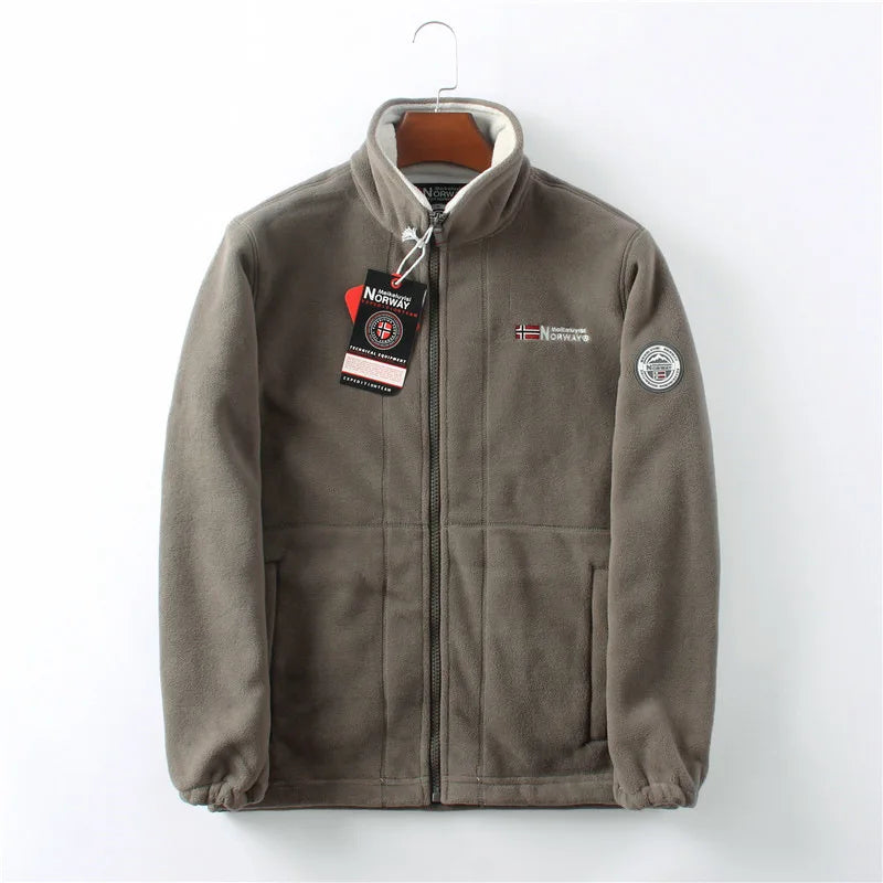 Drune | Lange Ärmel Fleece mit Reißverschluss Fleece Weste Jacke