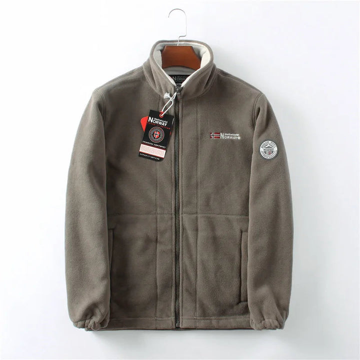 Drune | Lange Ärmel Fleece mit Reißverschluss Fleece Weste Jacke
