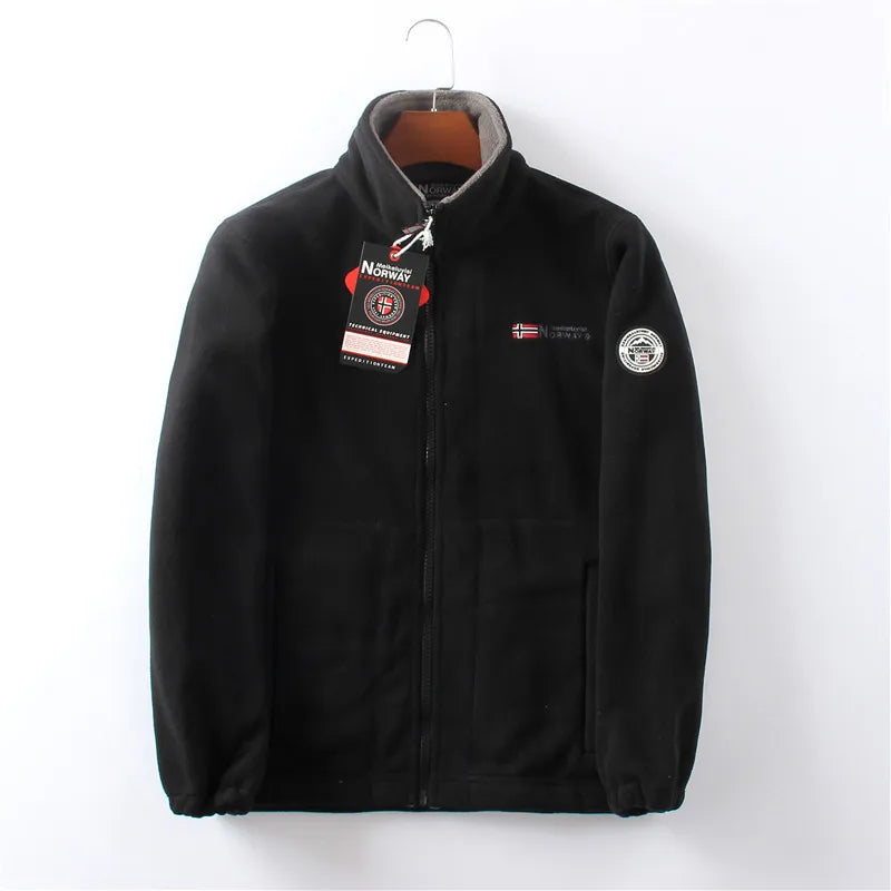 Drune | Lange Ärmel Fleece mit Reißverschluss Fleece Weste Jacke