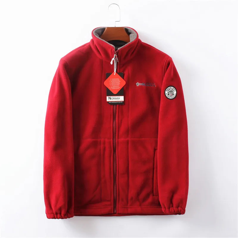 Drune | Lange Ärmel Fleece mit Reißverschluss Fleece Weste Jacke