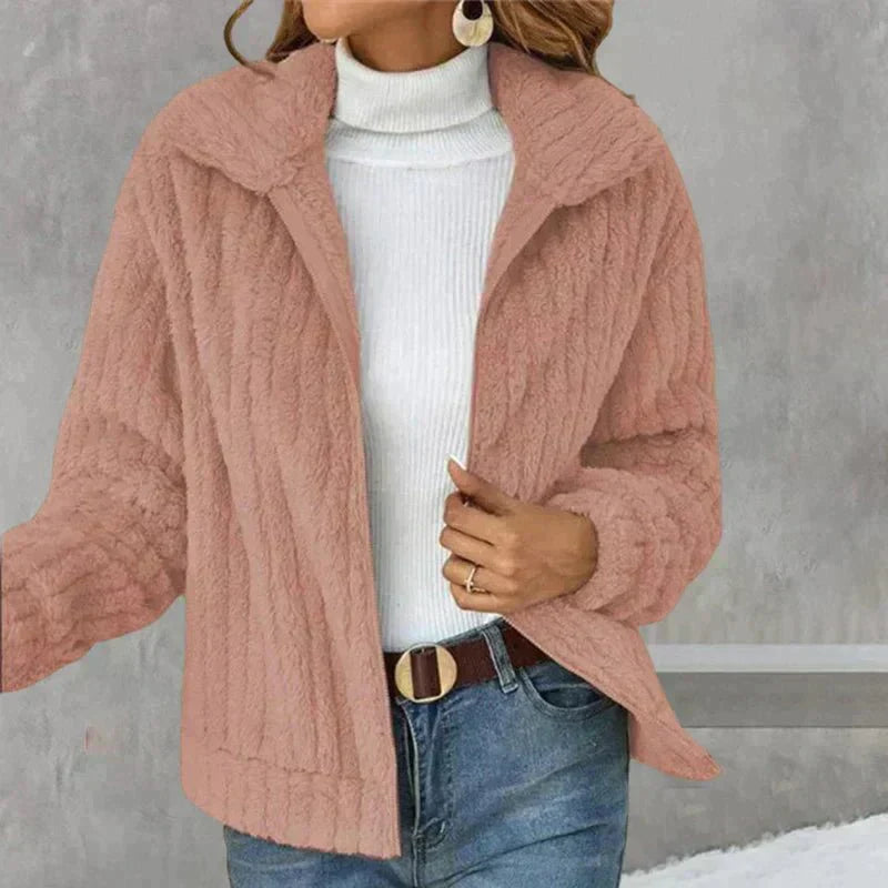 Drune | Zip up Warm Kunstfelljacke Damenjacke