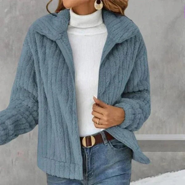 Drune | Zip up Warm Kunstfelljacke Damenjacke