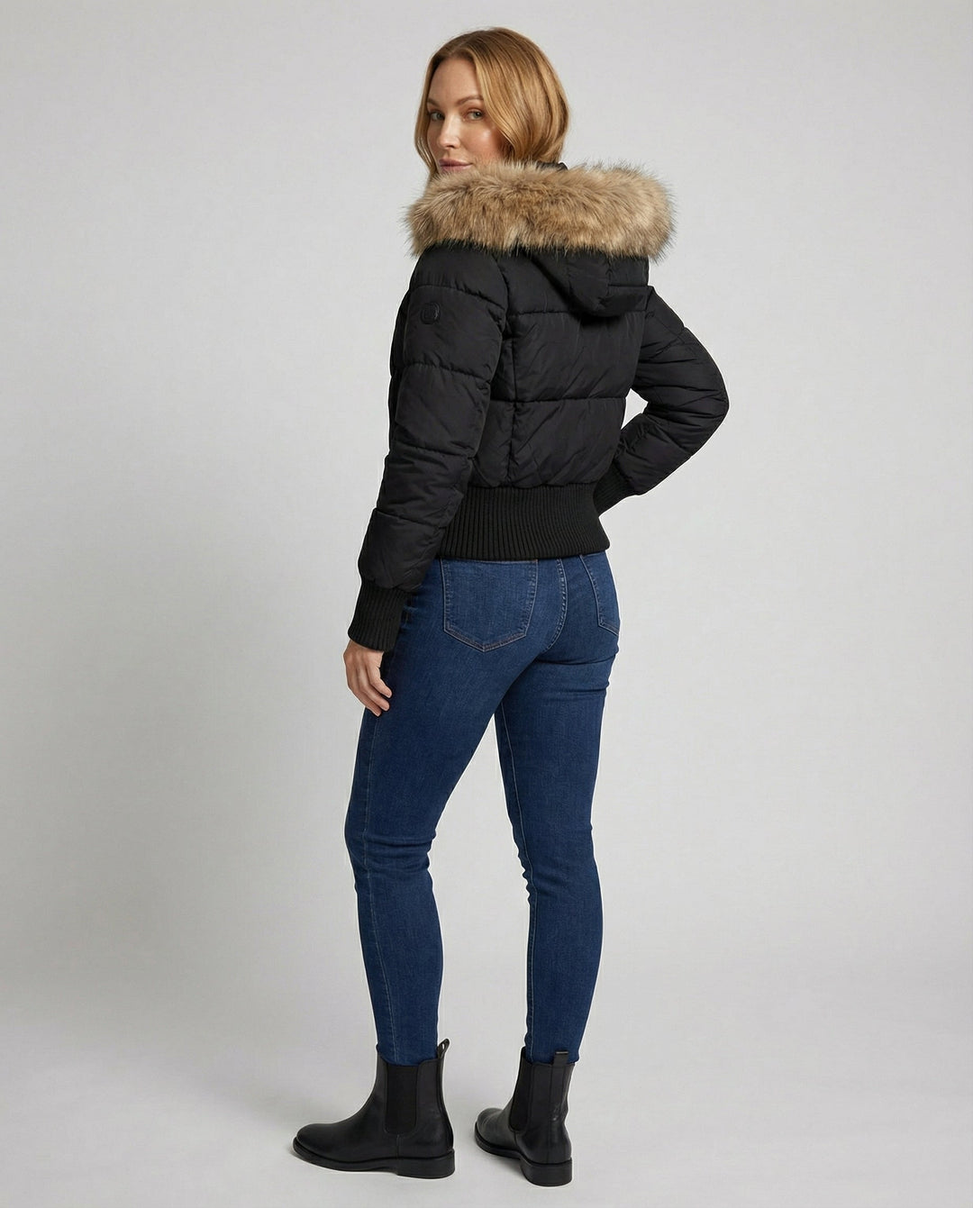 Cropped Gefütterte Winterjacke | Drune