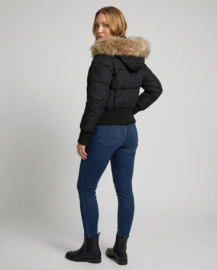 Cropped Gefütterte Winterjacke | Drune