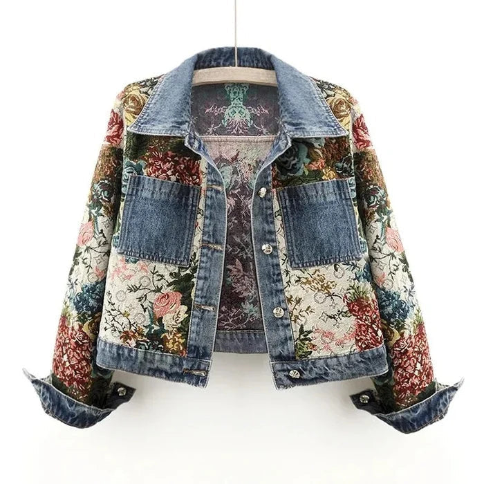 Drune | Jeansjacke Damen - Umweltfreundlich 100% Bio-Baumwolle Cropped Design
