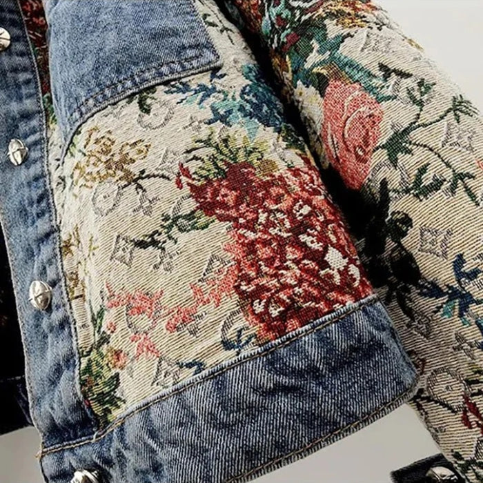 Drune | Jeansjacke Damen - Umweltfreundlich 100% Bio-Baumwolle Cropped Design
