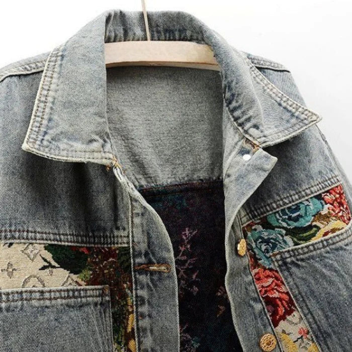 Drune | Jeansjacke Damen - Umweltfreundlich 100% Bio-Baumwolle Cropped Design