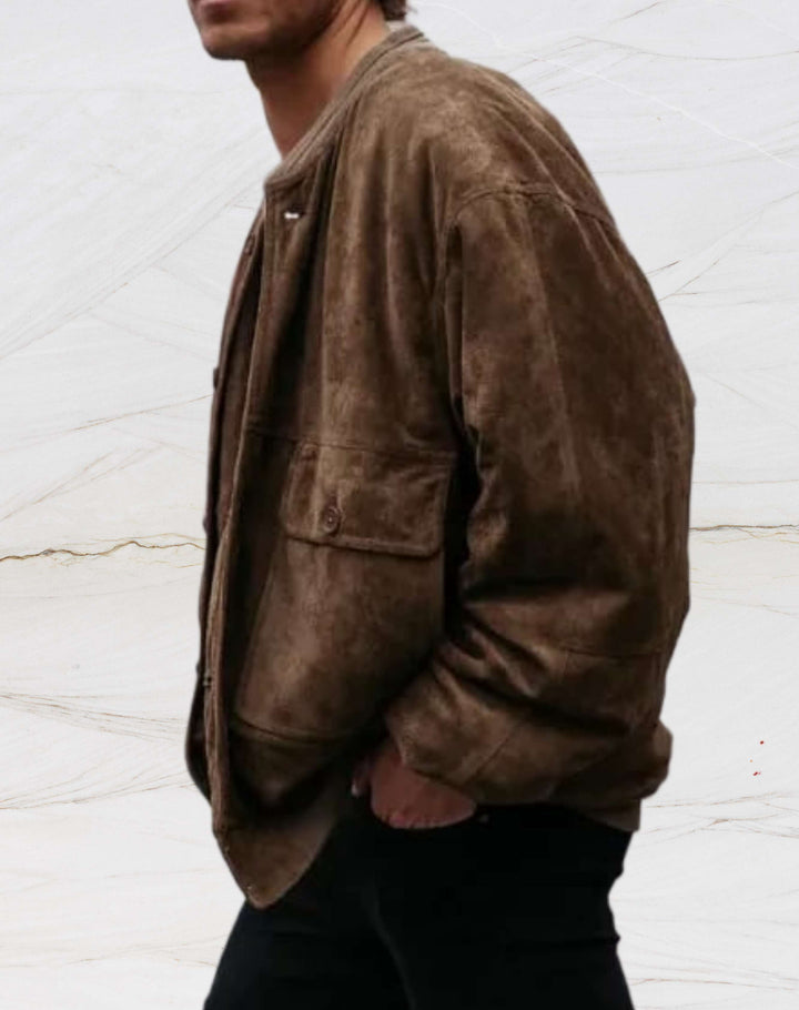 Drune | Glatte Fleecejacke Mit Rundhalsausschnitt