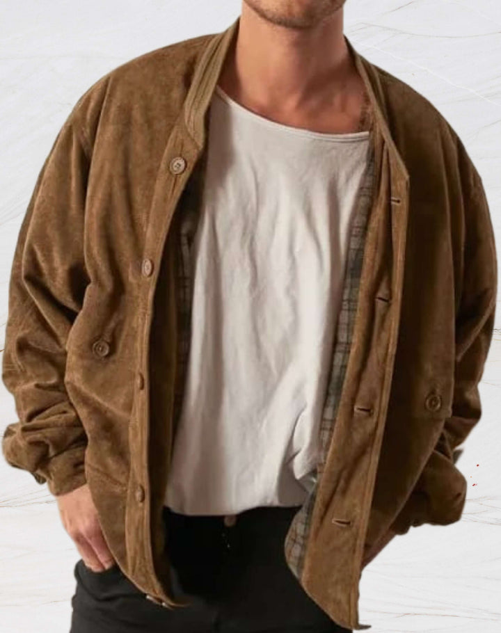 Drune | Glatte Fleecejacke Mit Rundhalsausschnitt