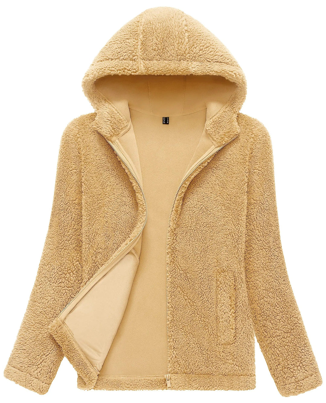 Drune | Flauschige Fleecejacke für Frauen mit Kapuze