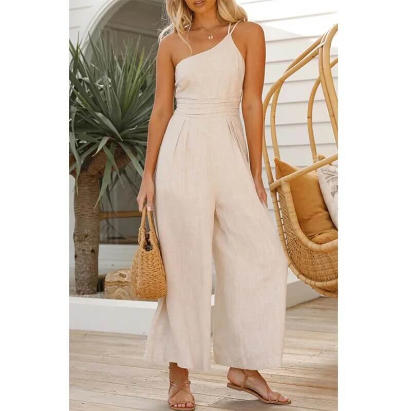 Drune | Rückenausschnitt Doppelte Bande Jumpsuit