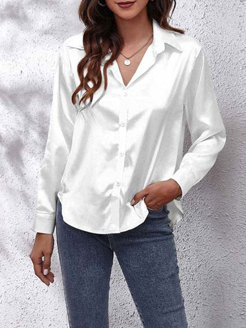 Drune | Klassische Bluse mit langen Ärmeln für Frauen