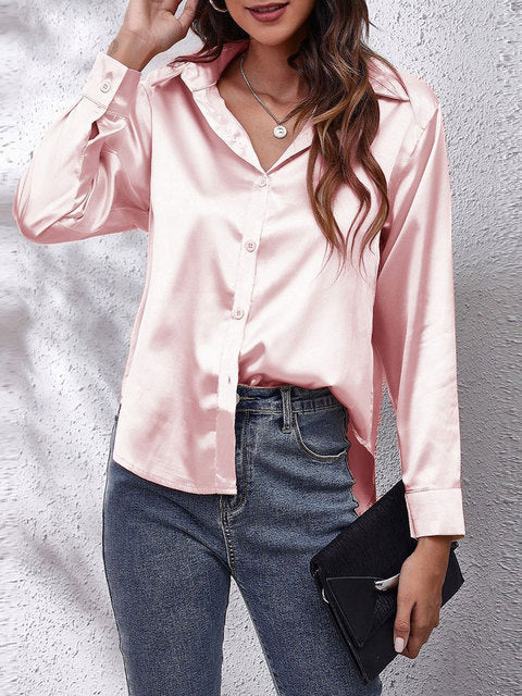 Drune | Klassische Bluse mit langen Ärmeln für Frauen