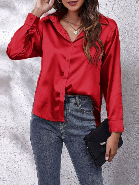 Drune | Klassische Bluse mit langen Ärmeln für Frauen