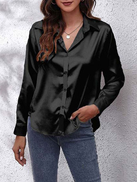 Drune | Klassische Bluse mit langen Ärmeln für Frauen