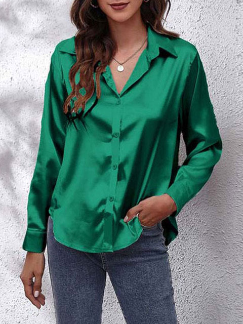 Drune | Klassische Bluse mit langen Ärmeln für Frauen