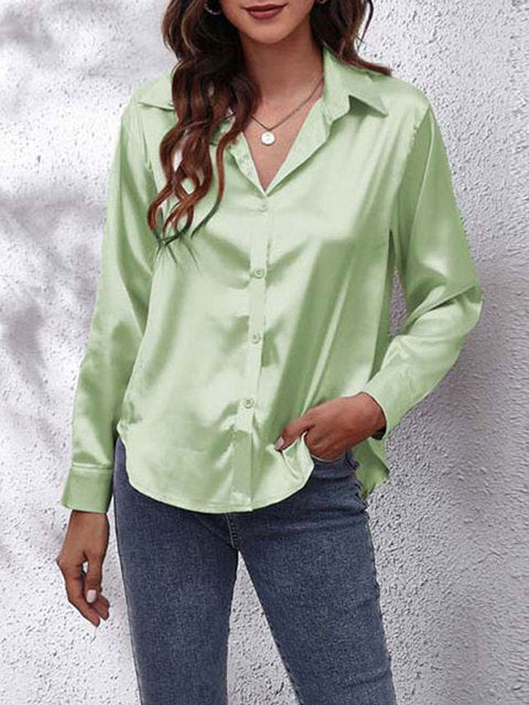 Drune | Klassische Bluse mit langen Ärmeln für Frauen