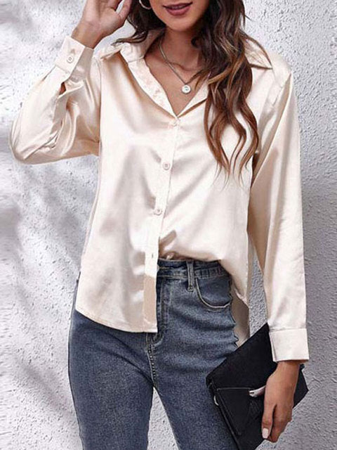Drune | Klassische Bluse mit langen Ärmeln für Frauen