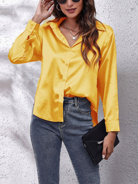 Drune | Klassische Bluse mit langen Ärmeln für Frauen