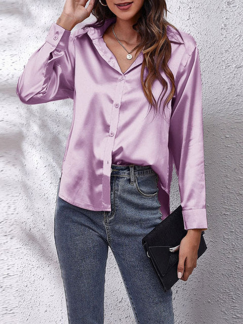Drune | Klassische Bluse mit langen Ärmeln für Frauen