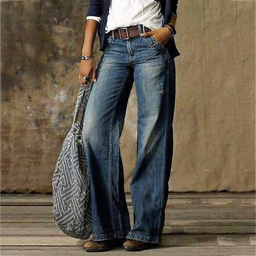 Drune | Damen Weite Hosen Jeans