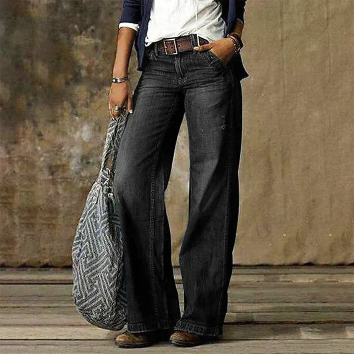 Drune | Damen Weite Hosen Jeans
