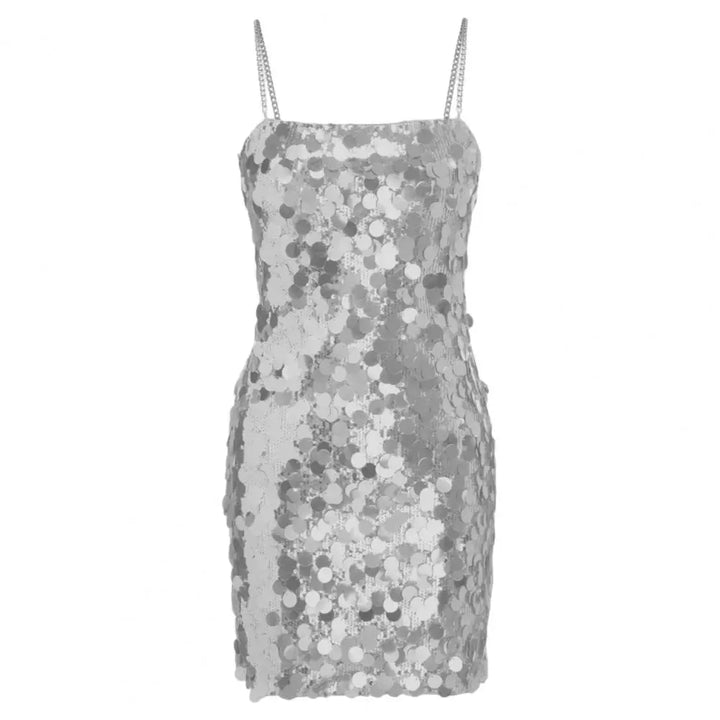 Drune | Metallisches Pailletten-Minikleid