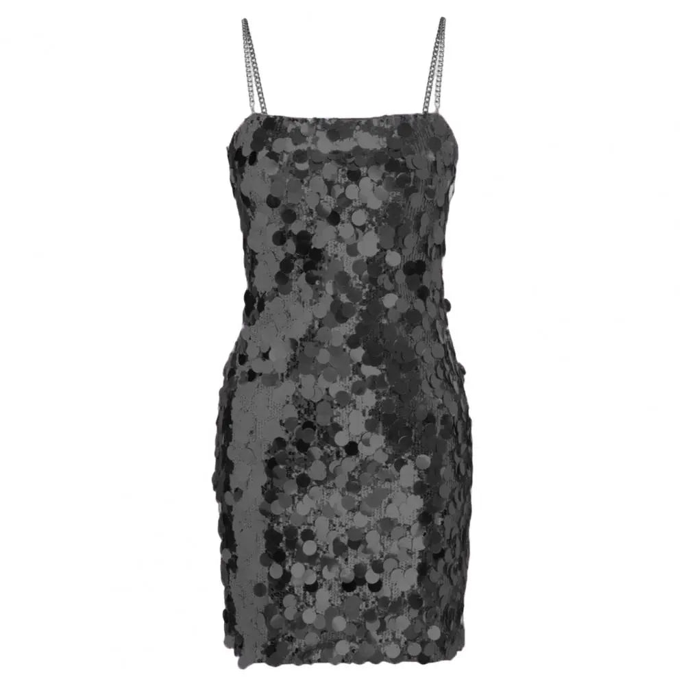 Drune | Metallisches Pailletten-Minikleid