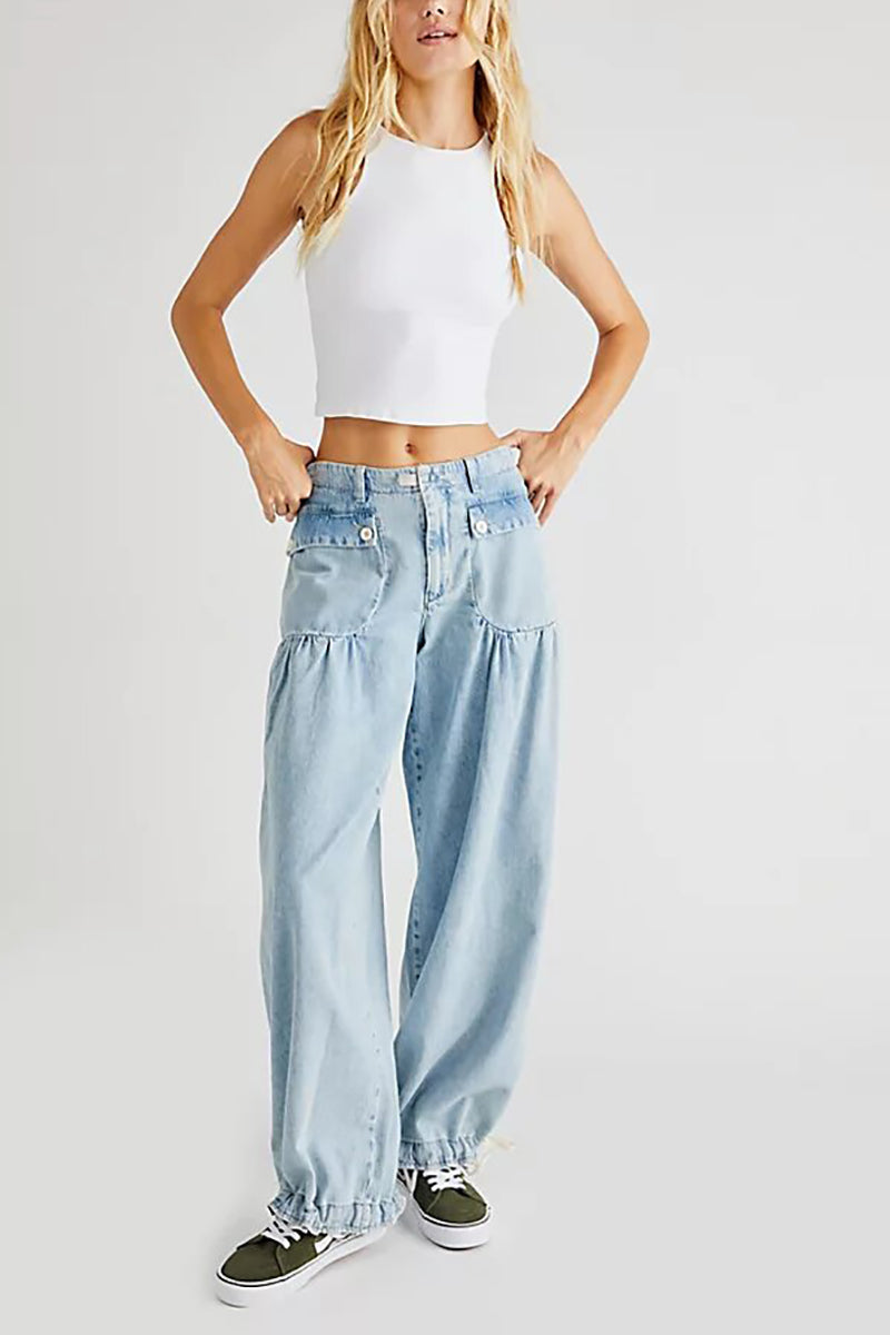 Drune | Taschen Schnürung Ballon Jeans