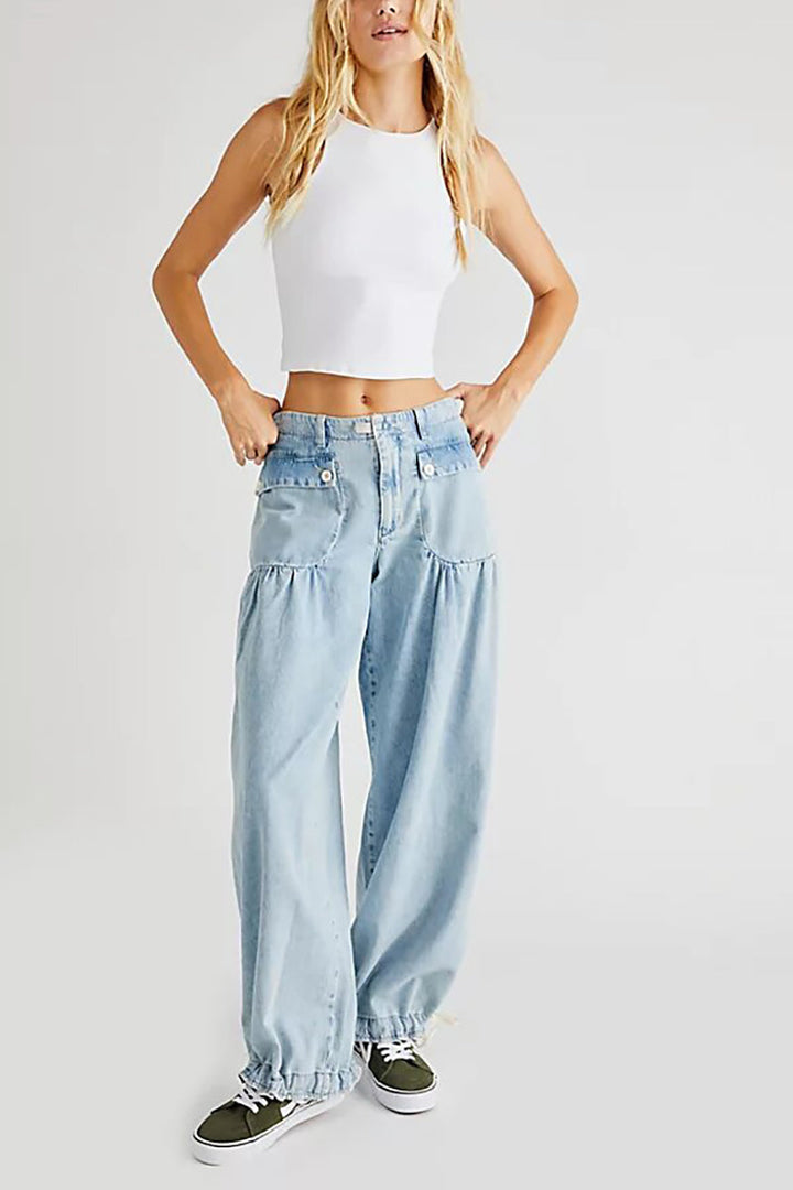 Drune | Taschen Schnürung Ballon Jeans