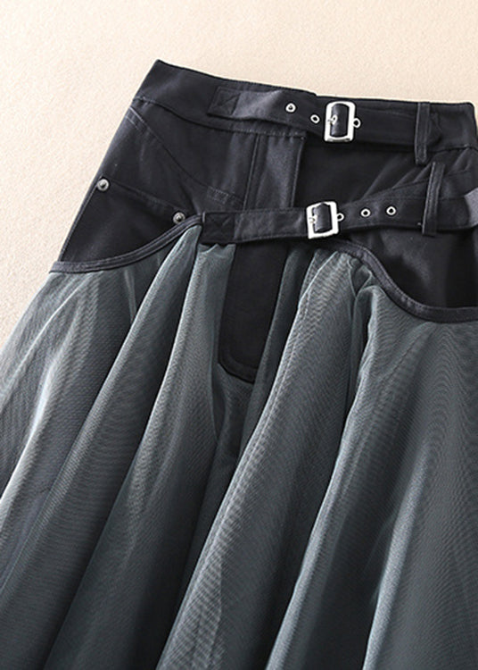 Drune | Modischer Tüll-Patchwork-Maxirock