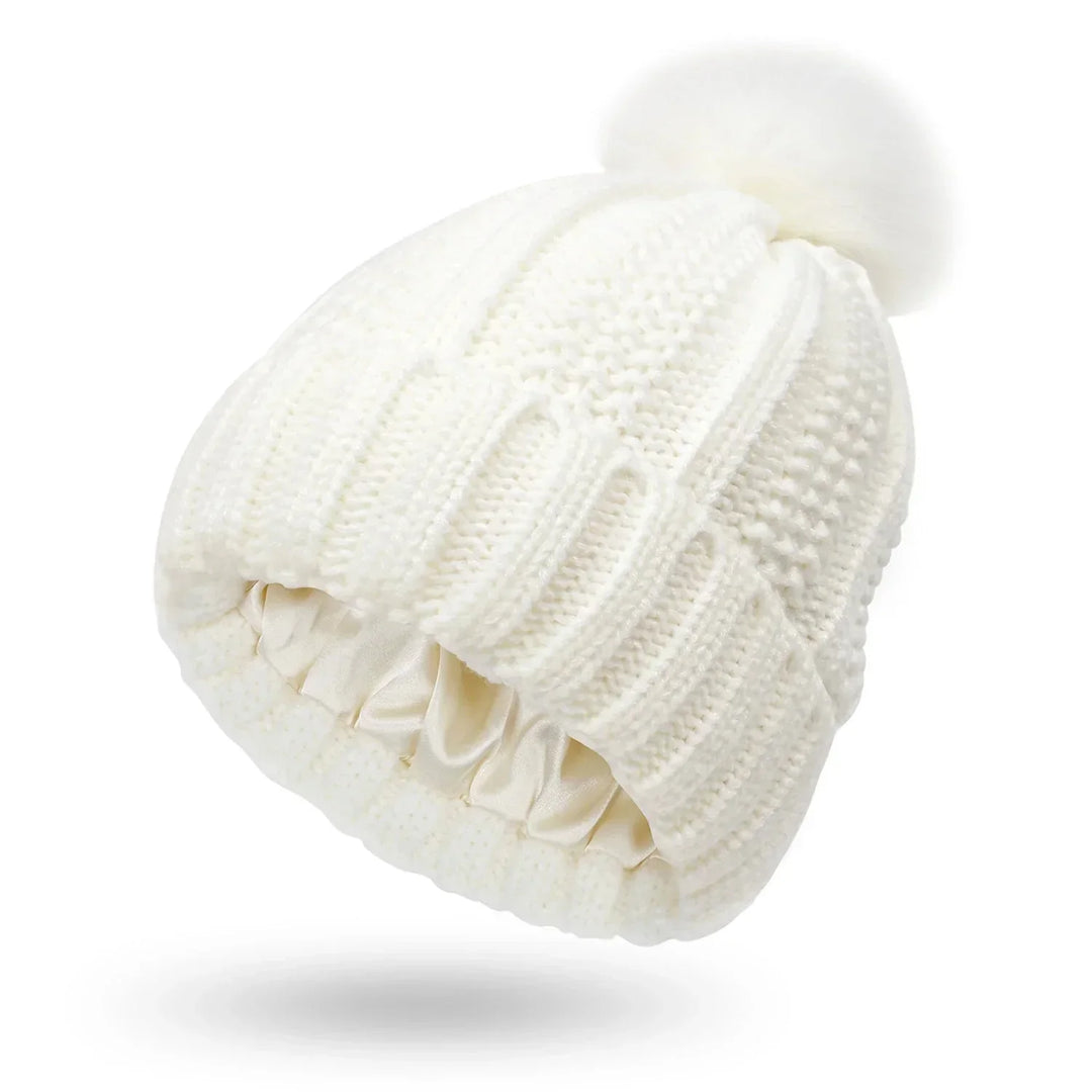Drune | Satin gefütterte Strickmütze – warm und modisch für den Winter