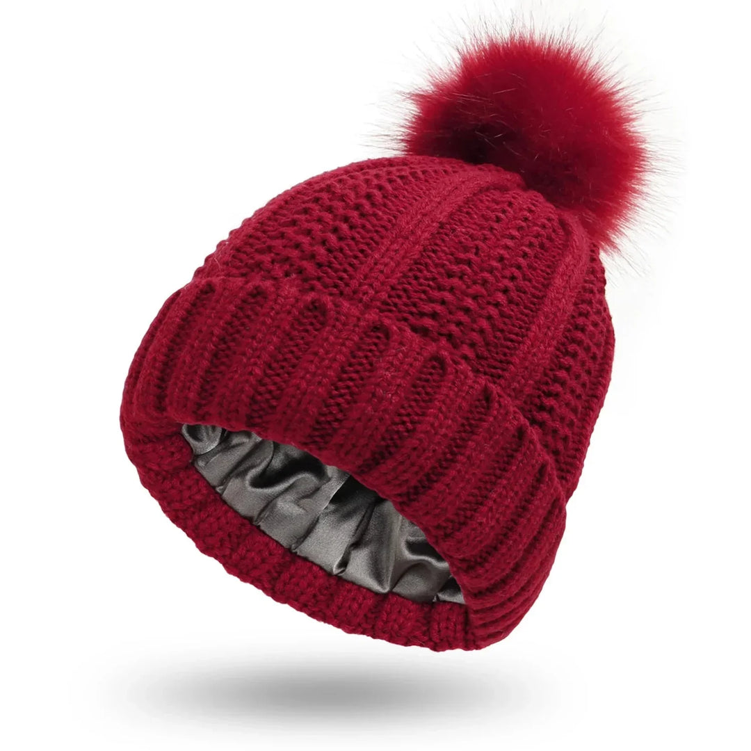 Drune | Satin gefütterte Strickmütze – warm und modisch für den Winter