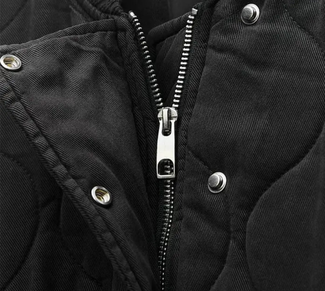 Drune | Gesteppte Oversize-Bomberjacke für Damen - Reißverschluss vorne