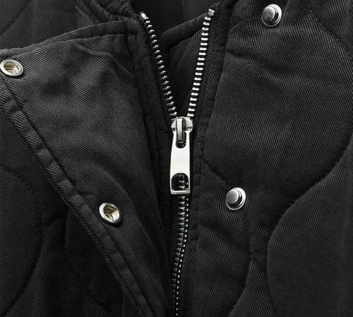Drune | Gesteppte Oversize-Bomberjacke für Damen - Reißverschluss vorne
