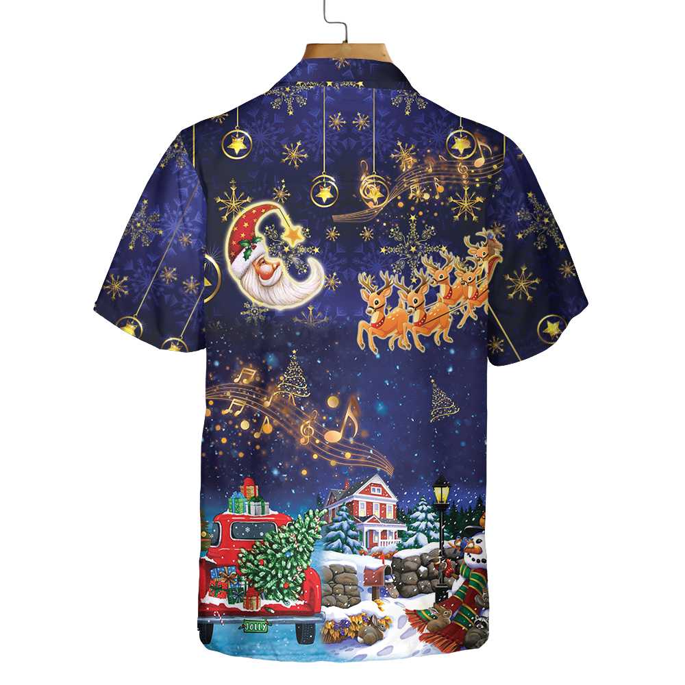 Drune | Lustiges Weihnachts-Himmel Santa Claus Mit Rentieren Hawaii-Shirt, Lustiges Weihnachts-Shirt, Bestes Geschenk Für Weihnachten