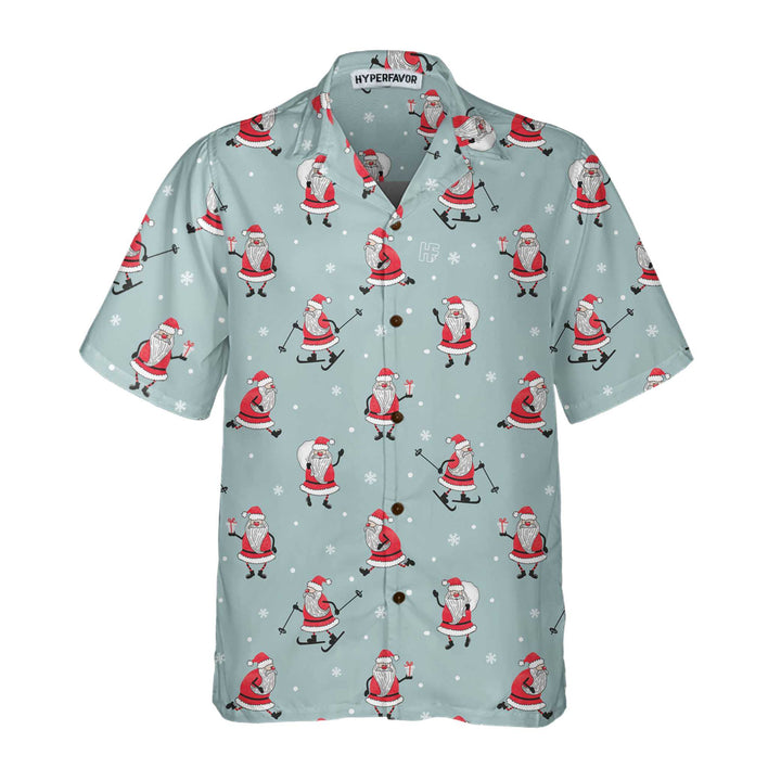 Drune | Lustiges Santa Claus Weihnachtshemd für Männer, Santa Claus Hawaiian Shirt