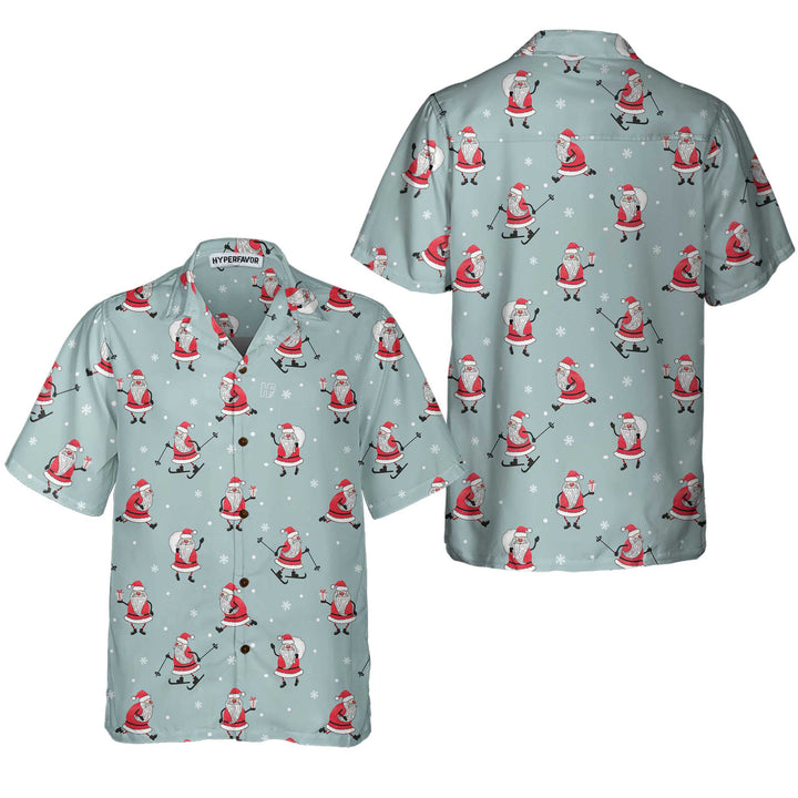 Drune | Lustiges Santa Claus Weihnachtshemd für Männer, Santa Claus Hawaiian Shirt