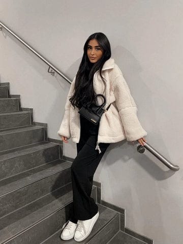 Drune | Flauschige Jacke Lässiger Moderner Stil Ideal für den Winter