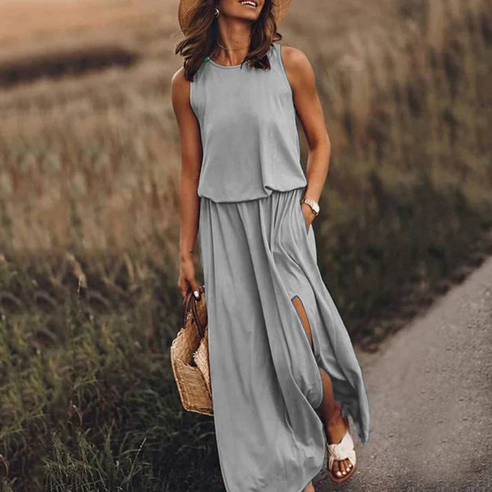 Drune | Entspanntes Weißes Maxikleid