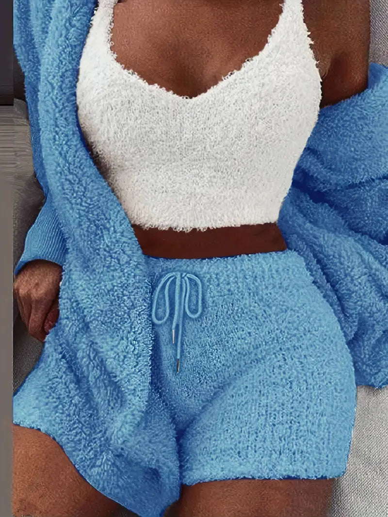 Drune | Kuschelige, weiche Damen Pyjama Set mit verschiedenen Farben