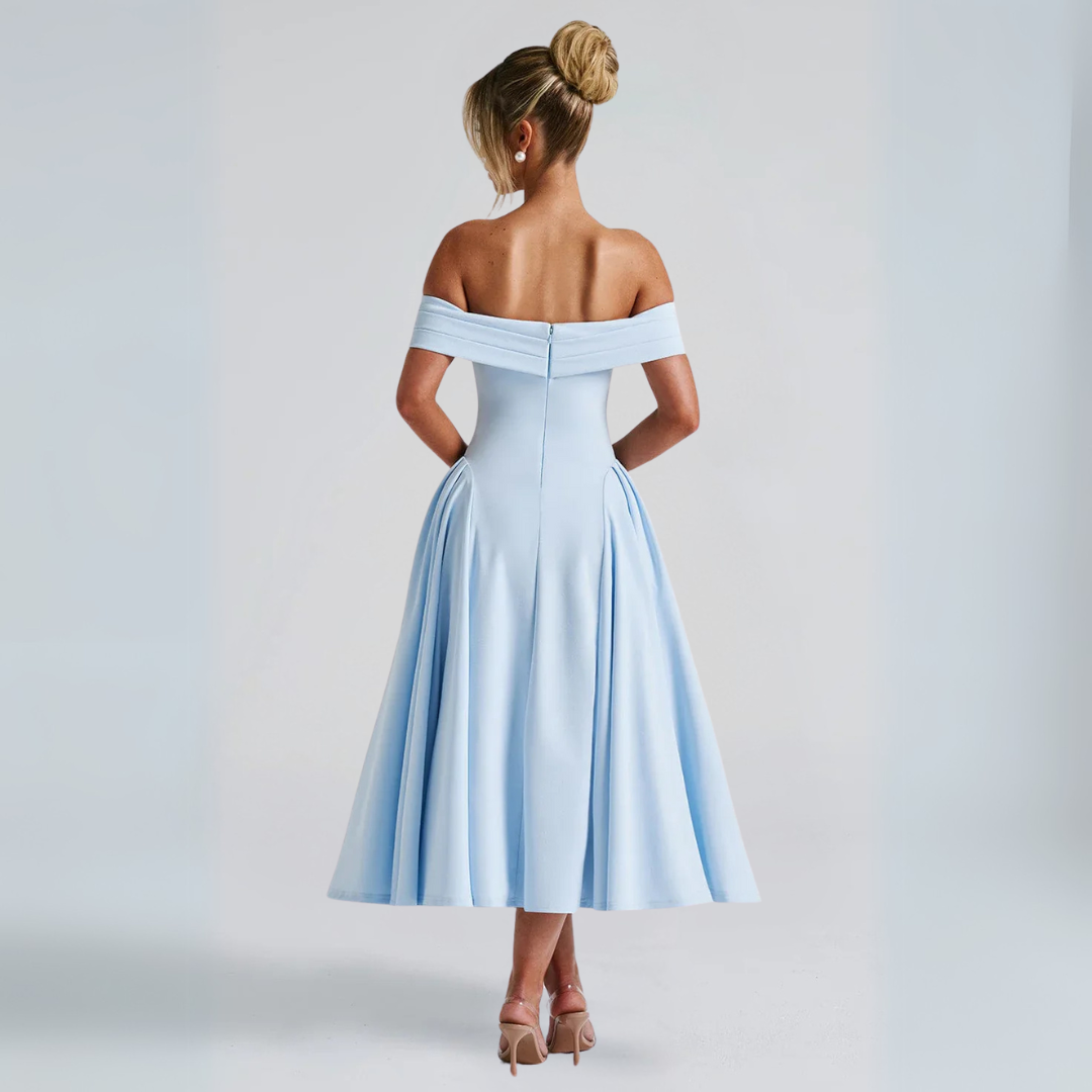 Drune | Midi-Kleid Elegant Blau
