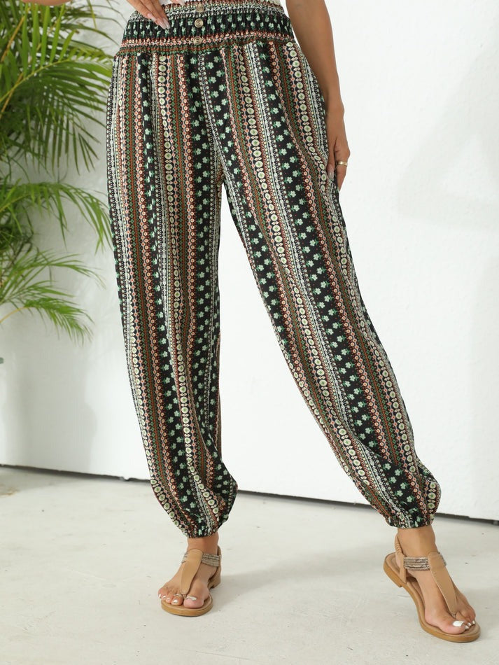 Boho Hose Damen Sommerhose mit Print