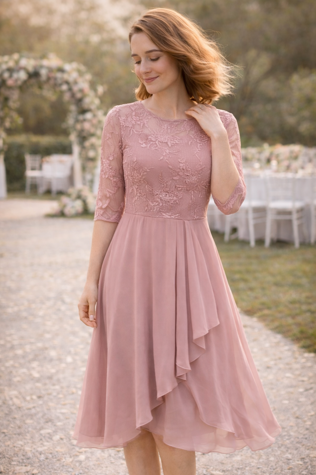 Drune langes kleid elegant locker fallend bequem