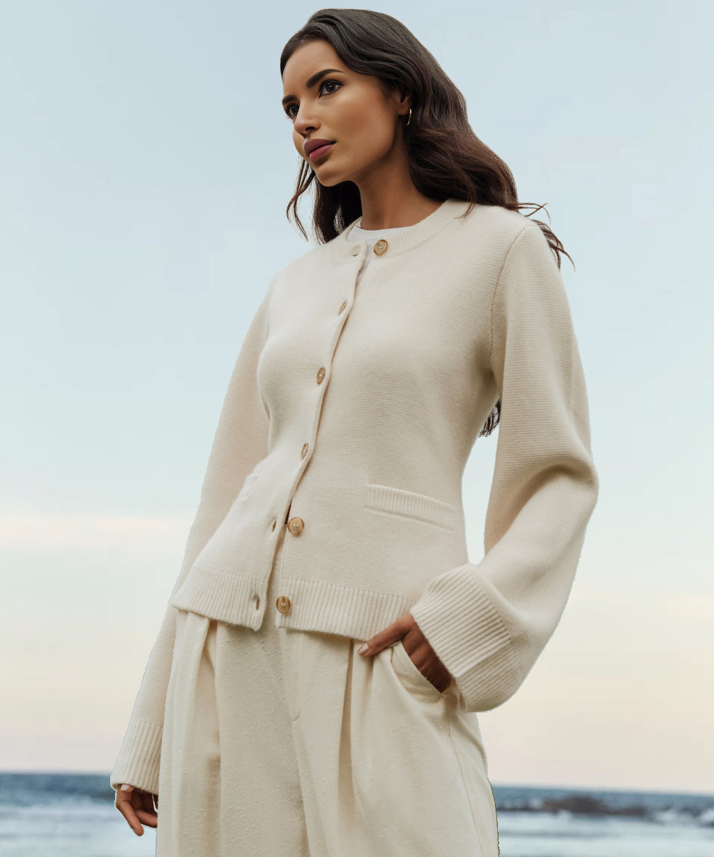 Drune | Elegante Kaschmirjacke mit Knopfverschluss für Damen