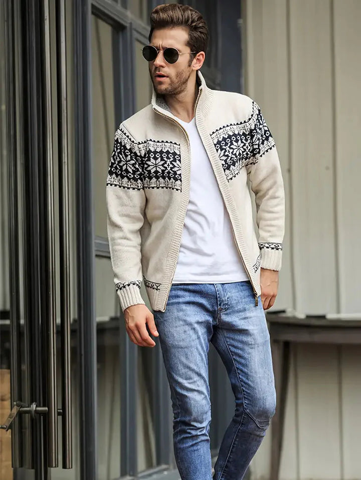 Drune | Hohem Kragen Jacke mit Reißverschluss Herrenbekleidung