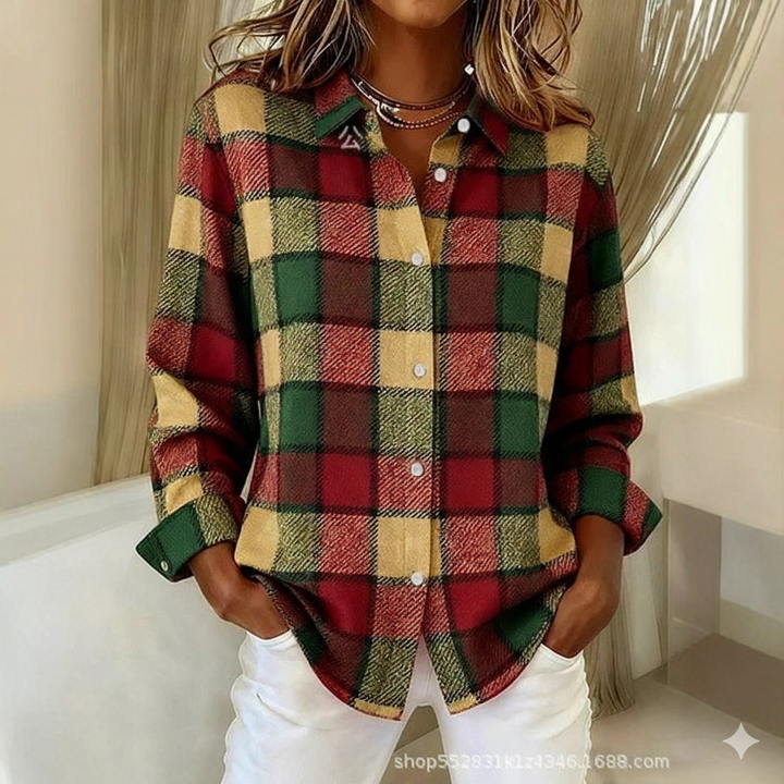 Drune | Sweatshirt mit Karo Patchwork