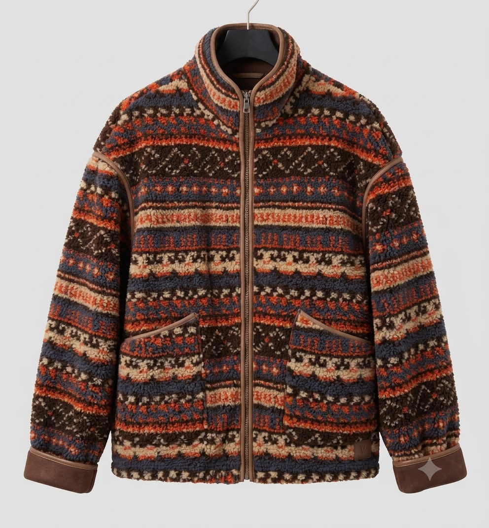 Drune | Boho-Winterjacke mit Ethno-Muster
